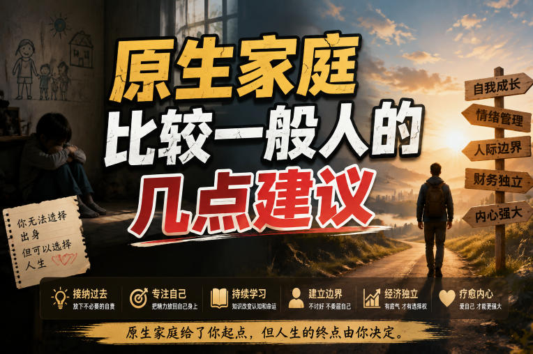 付费文章：给原生家庭比较一般人的几点建议-宇文网创
