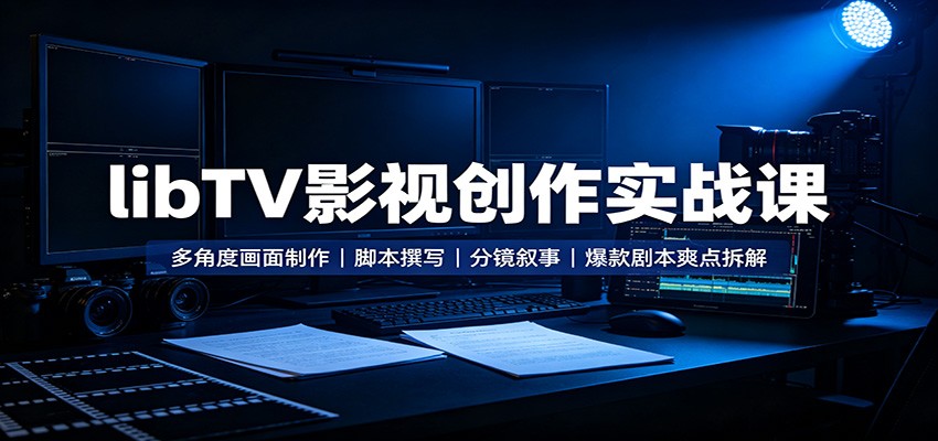 libTV影视创作实战课:多角度画面制作,脚本撰写,分镜叙事,爆款剧本爽点拆解-宇文网创