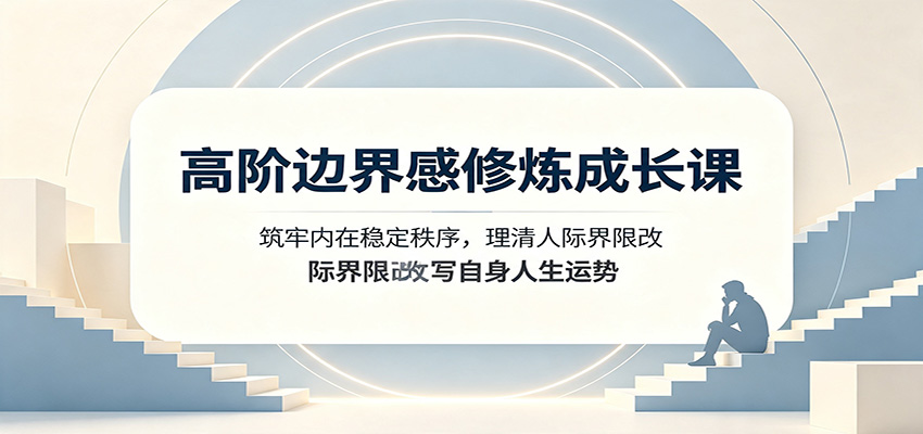 高阶边界感修炼成长课:筑牢内在稳定秩序,理清人际界限改写自身人生运势-宇文网创