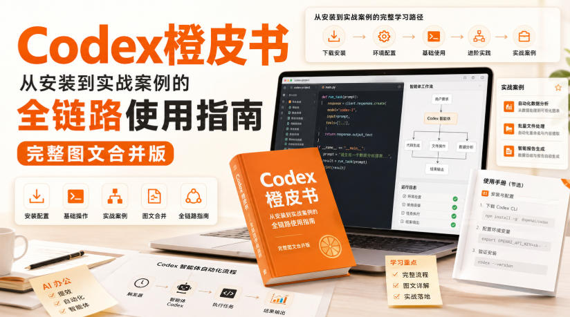 Codex橙皮书，从安装到实战案例的全链路使用指南，完整图文合并版-宇文网创