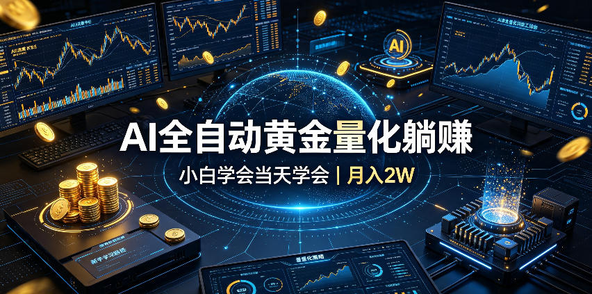 AI全自动黄金量化躺賺：小白学会当天学会，月入2W！【揭秘】-宇文网创