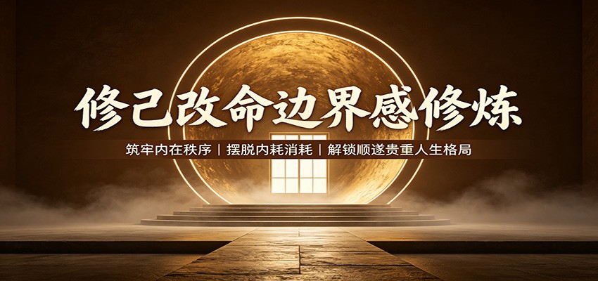 修己改命边界感修炼:筑牢内在秩序,摆脱内耗消耗,解锁顺遂贵重人生格局-宇文网创