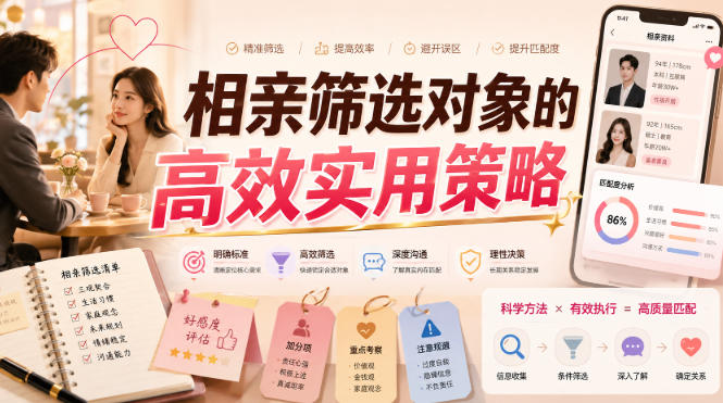 付费文章：相亲筛选对象的高效实用策略-宇文网创