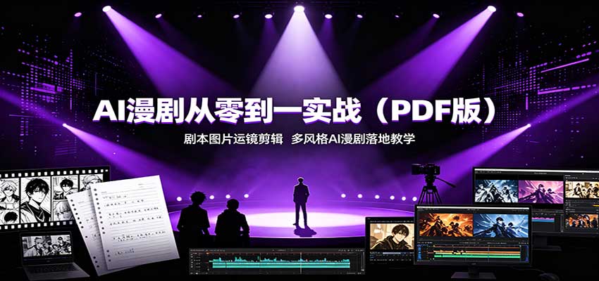 AI漫剧从零到一实战（PDF版）：剧本图片运镜剪辑，多风格AI漫剧落地教学-宇文网创