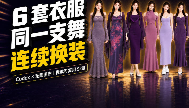 同一支舞，6套衣服按顺序切换：我把服装换装视频做成了一个Skill-宇文网创