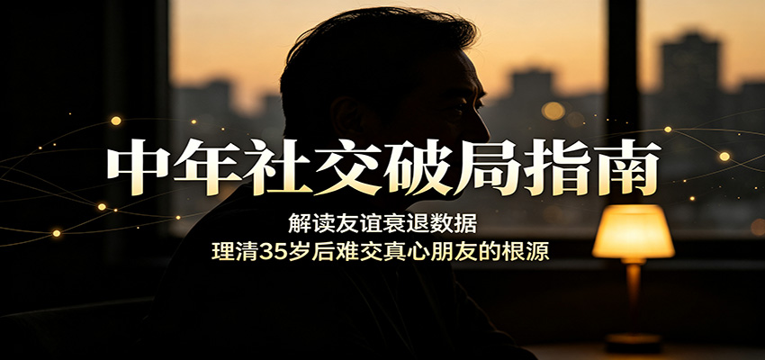 中年社交破局指南:解读友谊衰退数据,理清35岁后难交真心朋友的根源-宇文网创