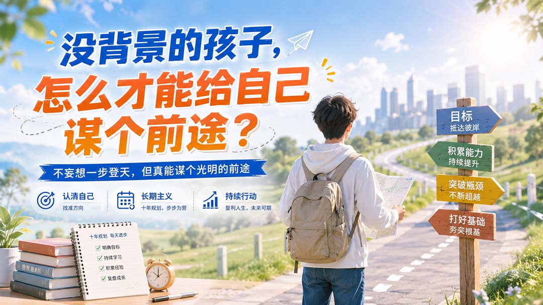 (20180期)付费文章:没背景的孩子,怎么才能给自己谋个前途?-宇文网创