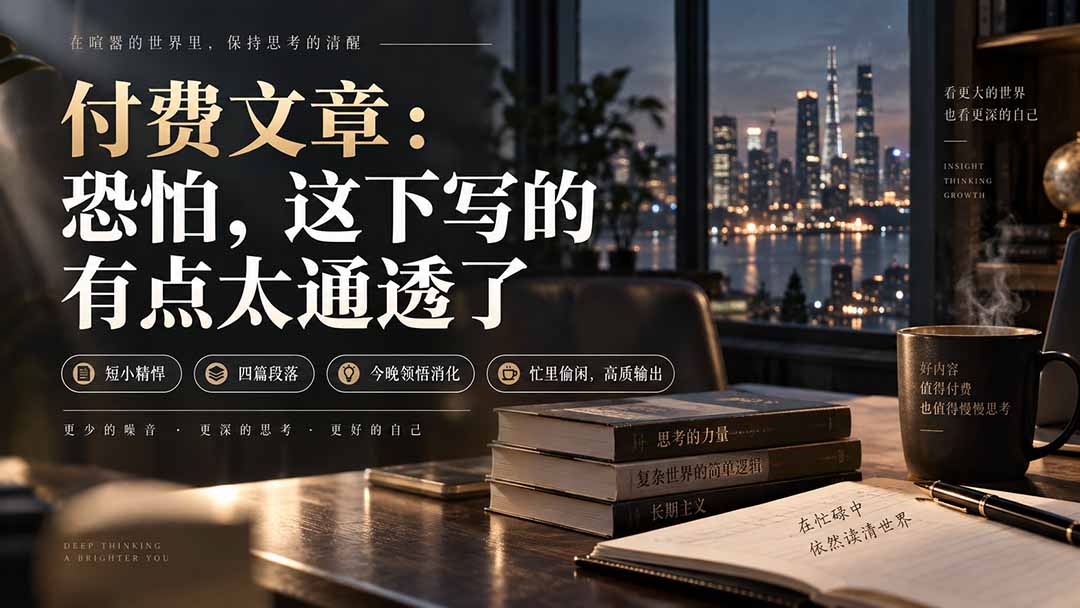 (20317期)灏泽付费文章:恐怕,这下写的有点太通透了-宇文网创