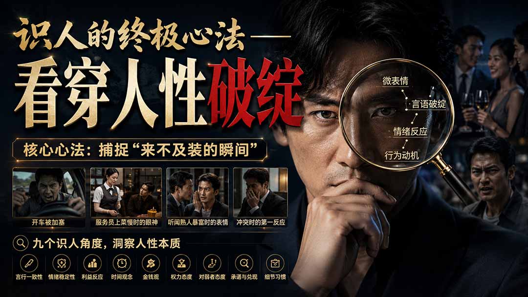 (20300期)付费文章:识人的终极心法——看穿人性破绽-宇文网创