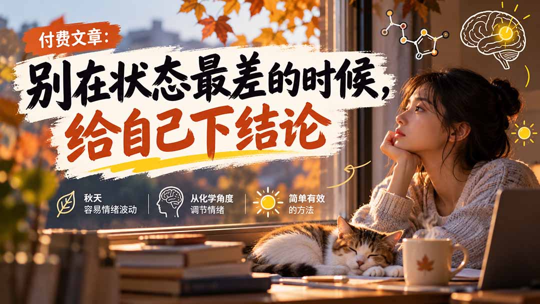 (20716期)【无水印】某付费文章:别在状态最差的时候,给自己下结论-宇文网创