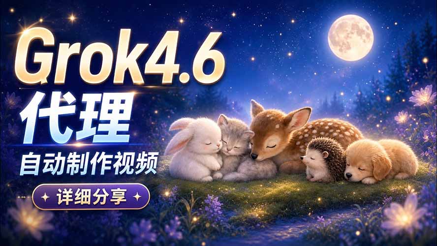 (20560期)Grok 4.6 代理自动制作视频!从提示词到成片全流程详细分享|AI Agent 实操分享-宇文网创