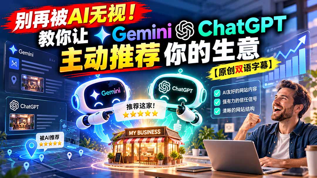 （20737期）别再被AI无视！教你让GeminiChatGPT主动推荐你的生意【原创双语字幕】-宇文网创