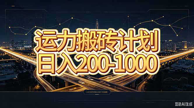 (20283期)运力搬砖,风口项目。当日收益稳定200-1000。 每天仅需一小时,新人轻松上手。-宇文网创