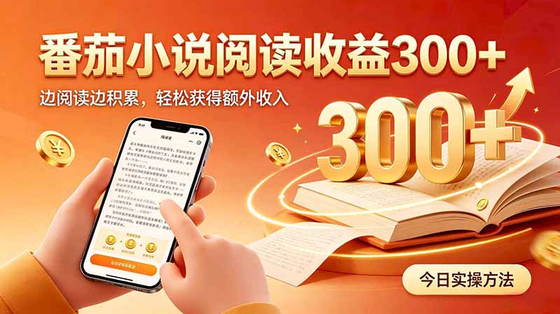 （20269期）全自动番茄挂机玩法，日入300+边阅读边积累，轻松获得额外收入-宇文网创