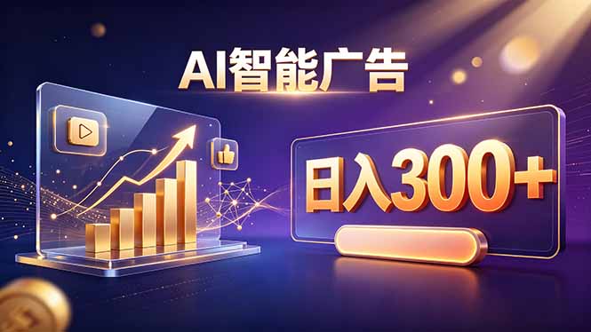 (20233期)不露脸、不直播,AI 智能广告日入 300 + 是怎么做到的?-宇文网创