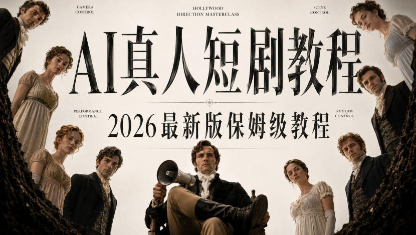 AI真人短剧制作全流程，AI视频大佬专为零基础研制的AI短剧教程，保姆级教程，新手一学就会！-宇文网创