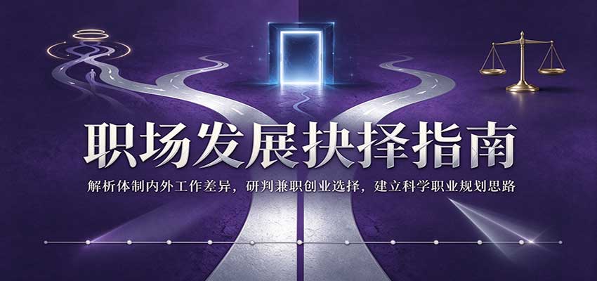 职场发展抉择指南:解析体制内外工作差异,研判兼职创业选择,建立科学职业规划思路-宇文网创