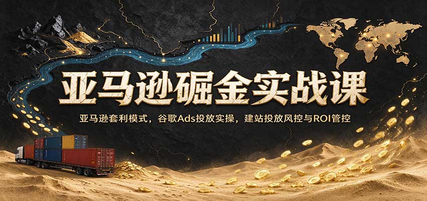 亚马逊掘金实战课：亚马逊套利模式，谷歌Ads投放实操，建站投放风控与ROI管控-宇文网创