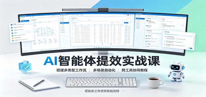 AI智能体提效实战课:搭建多类型工作流,多场景自动化,跨工具协同教程-宇文网创