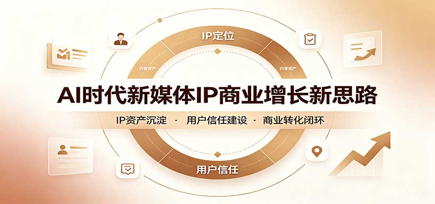 AI时代新媒体IP商业增长新思路:摒弃复杂运营套路,用极简思维打通获客路径-宇文网创