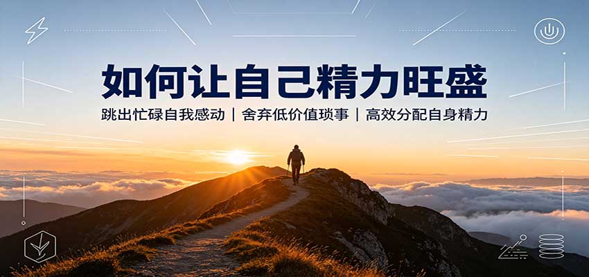 如何让自己精力旺盛:跳出忙碌自我感动,舍弃低价值琐事,高效分配自身精力-宇文网创