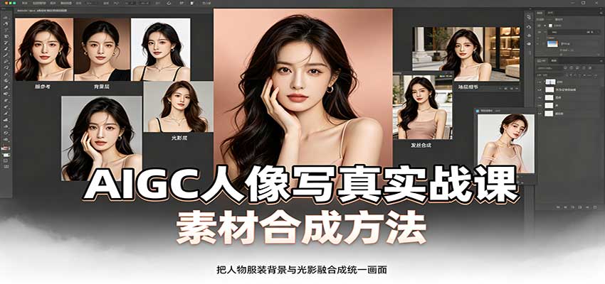 AIGC人像写真实战课：软件平台部署筹备，素材合成方法，多题材写真案例-宇文网创