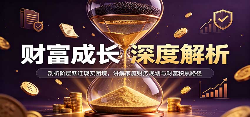 财富成长深度解析:剖析阶层跃迁现实困境,讲解家庭财务规划与财富积累路径-宇文网创