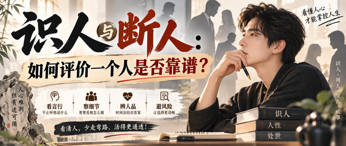 付费文章：识人与断人：如何评价一个人是否靠谱？-宇文网创