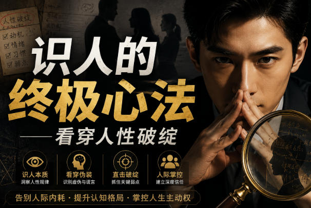 付费文章：识人的终极心法——看穿人性破绽-宇文网创