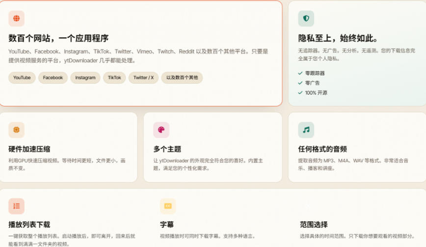 图片[4]-YouTube、B站超100+平台视频免费下载，超级好用，多平台免费开源热门视频下载器ytDownloader-宇文网创