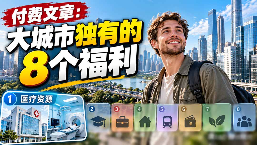 (20848期)付费文章:大城市独有的8个福利-宇文网创