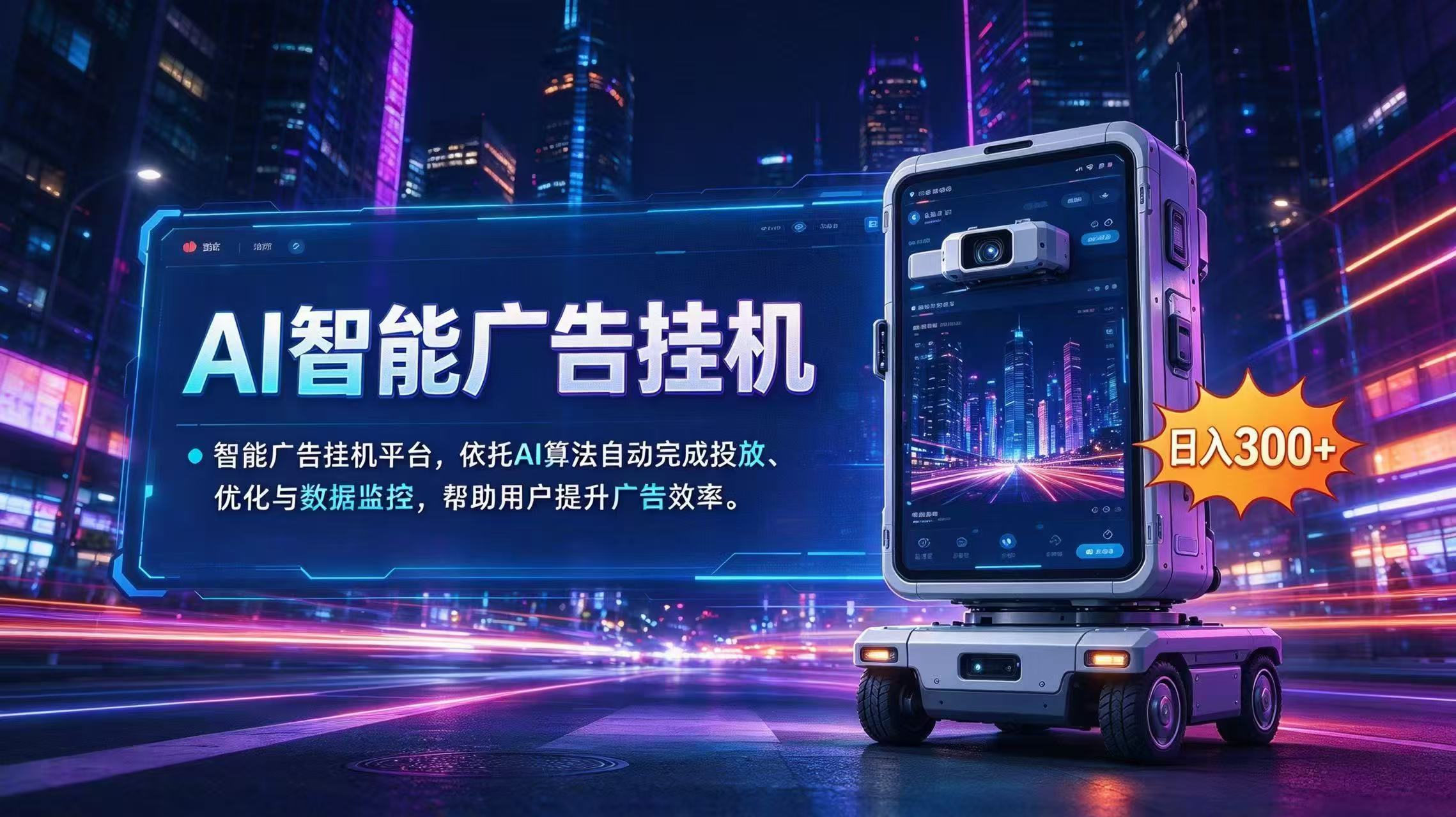 （20936期）AI 智能广告挂机｜AI 自动运行，轻松托管广告任务-宇文网创