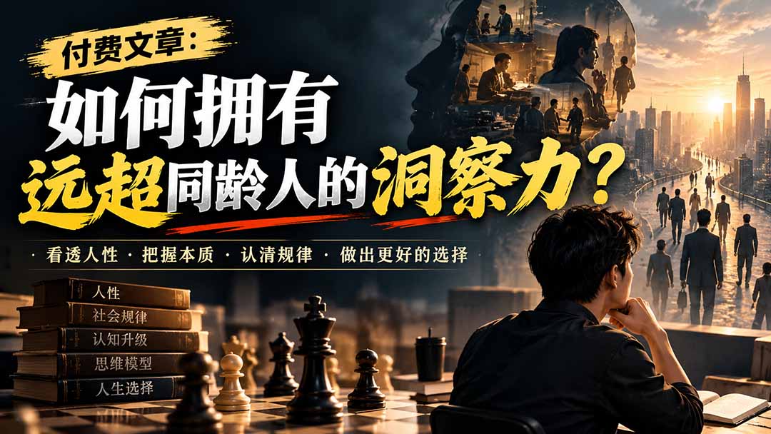 (20976期)付费文章:如何拥有远超同龄人的洞察力?-宇文网创