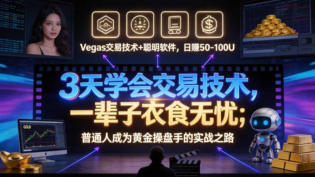 (20841期)“顺势而为交易系统”3天学会交易技术,聪明软件辅助,小白也能看懂趋势交易,日入30-100U,长期稳定-宇文网创