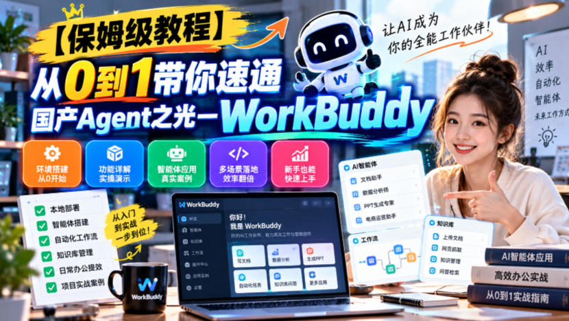 【保姆级教程】从0到1带你速通国产Agent之光—WorkBuddy【文档】-宇文网创