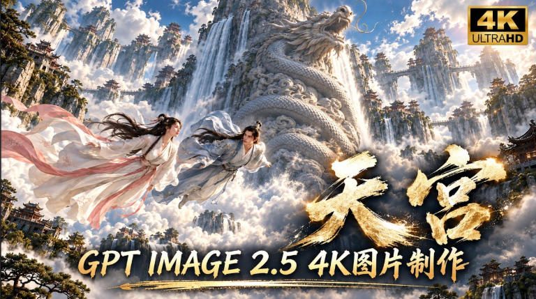GPT Image 2.5实测！4K到底多清楚？皮肤、手指、修图与天宫场景全面测试-宇文网创