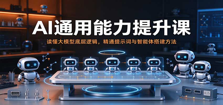 AI通用能力提升课:读懂大模型底层逻辑,精通提示词与智能体搭建方法-宇文网创