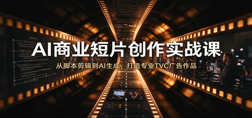 AI商业短片创作实战课:从脚本剪辑到AI生成,打造专业TVC广告作品-宇文网创