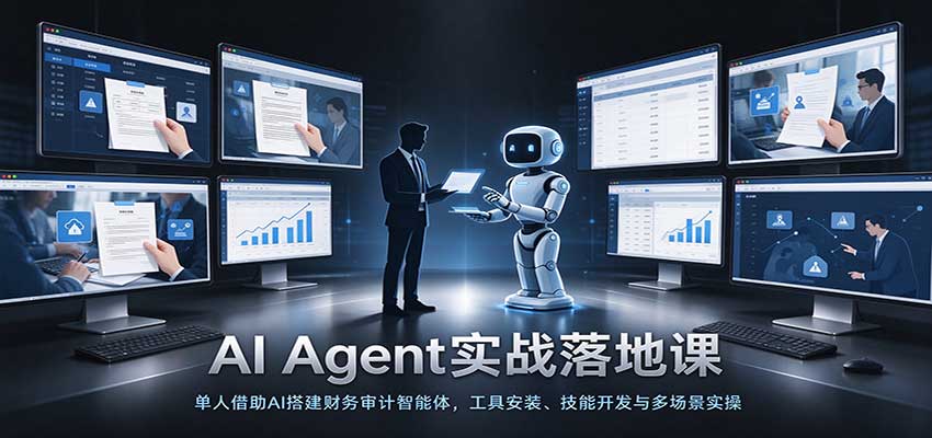 AI Agent实战落地课:单人借助AI搭建财务审计智能体,工具安装、技能开发与多场景实操-宇文网创