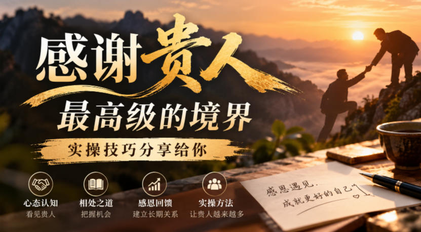 某公众号付费文章：感谢贵人最高级的境界，实操技巧分享给你-宇文网创