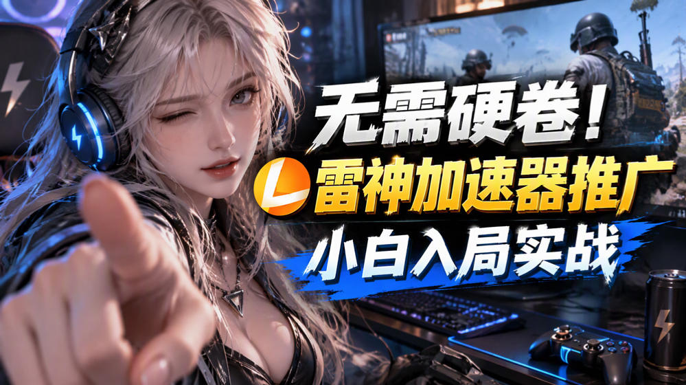 无需硬卷!雷神加速器推广,小白入局实战一天也能几十r-宇文网创