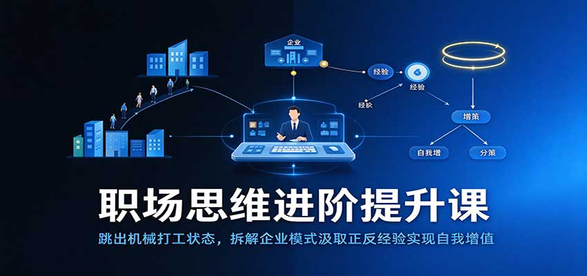 职场思维进阶提升:跳出机械打工状态,拆解企业模式汲取正反经验实现自我增值-宇文网创